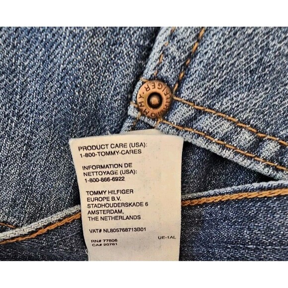 Tommy Hilfiger Shorts Men's Blue Denim Cargo Shorts 100% Cotton Size 35 - Picture 14 of 16